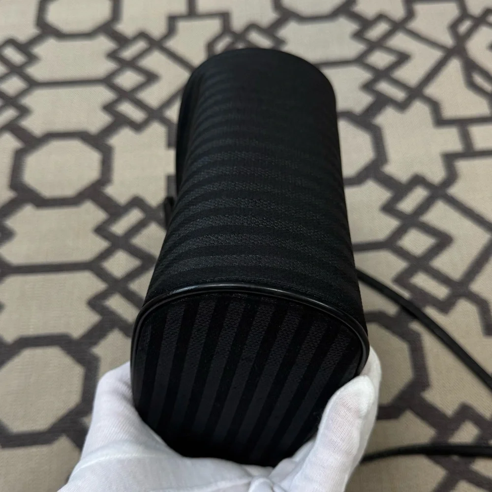 Fendi Vintage Striped Pequin Black Canvas Leather Small Mini Crossbody Bag Purse - Picture 5 of 17